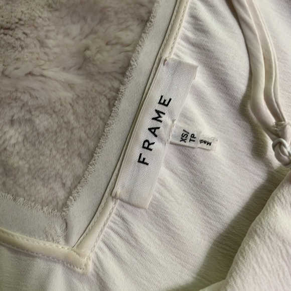 Frame frayed hem v neck cami off-white XS - Picture 3 of 5